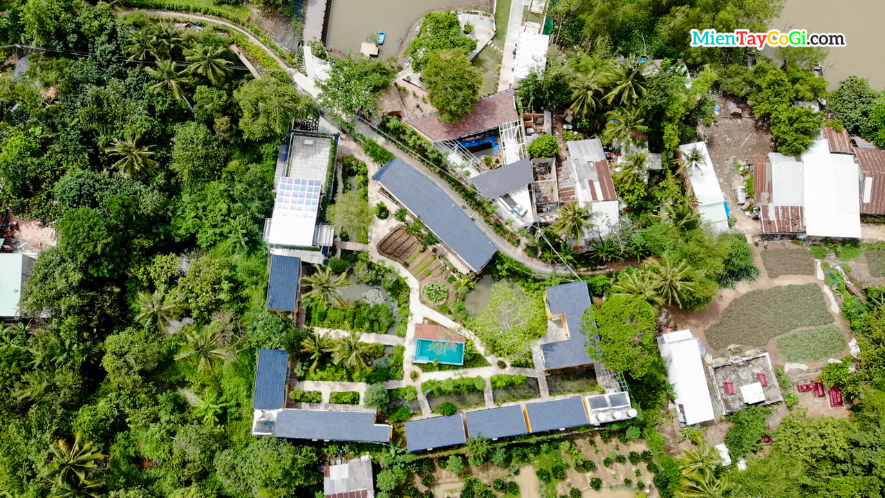 Bình Minh Eco Lodge nhìn từ trên cao