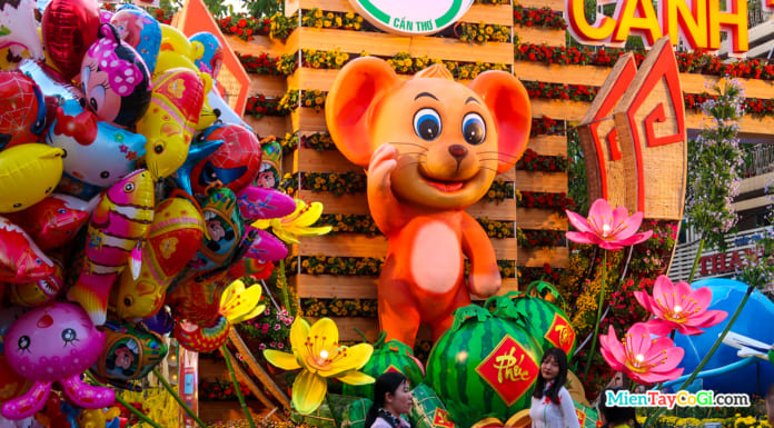 Đường hoa Cần Thơ 2020 Tết Canh Tí | Ở ĐÂU | CÓ GÌ ĐẶC BIỆT Mô hình chuột năm canh Tí