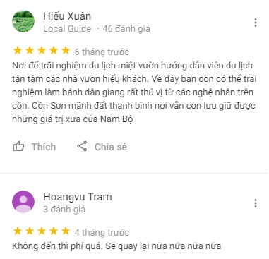 Review Cồn Sơn Cần Thơ của khách du lịch