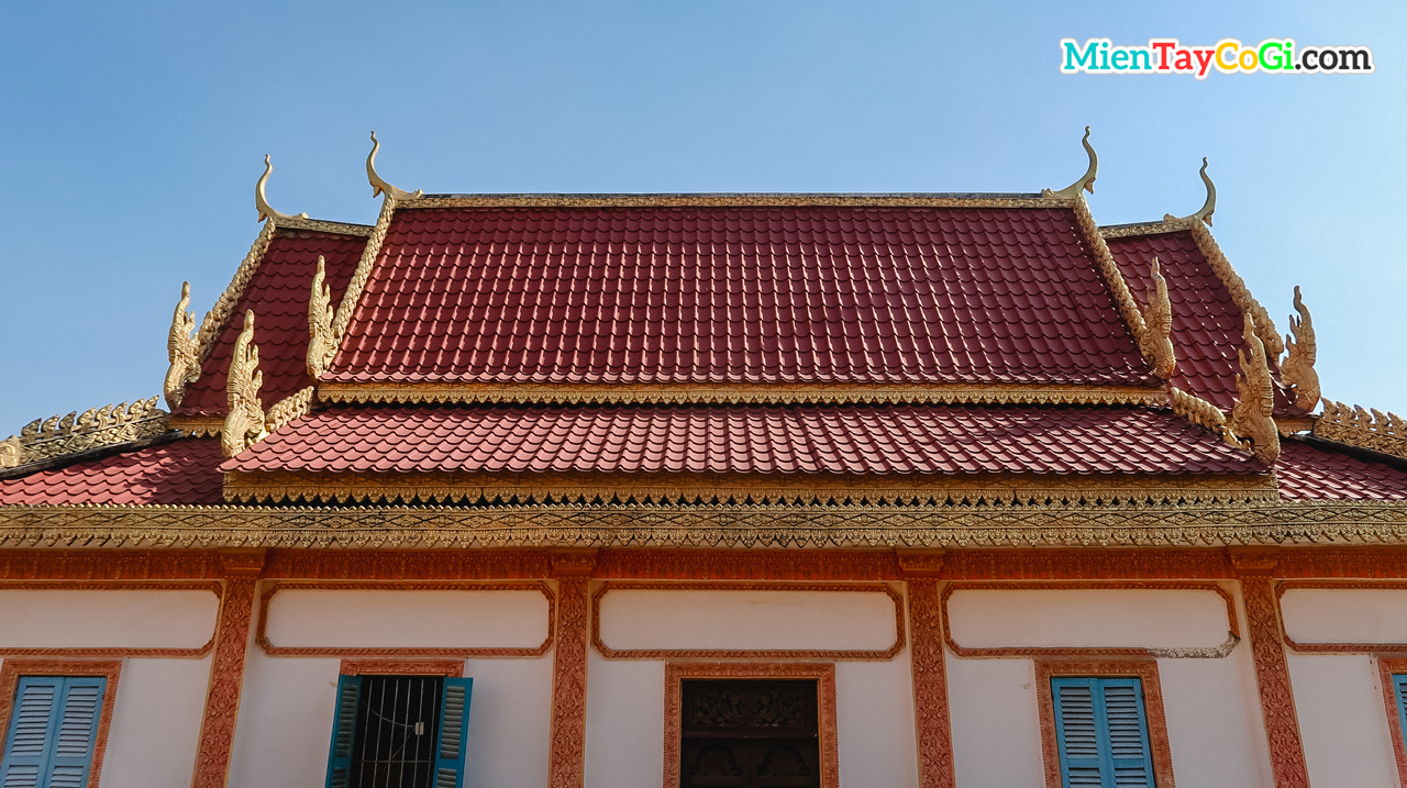 Kiến trúc đặc trưng của một ngôi chùa Khmer tại Muniransay Cần Thơ