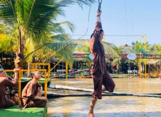 Khu du lịch Ông Đề Cần Thơ | Giá vé Làng sinh thái và Cách đi Chi tiết Đu dây qua mương