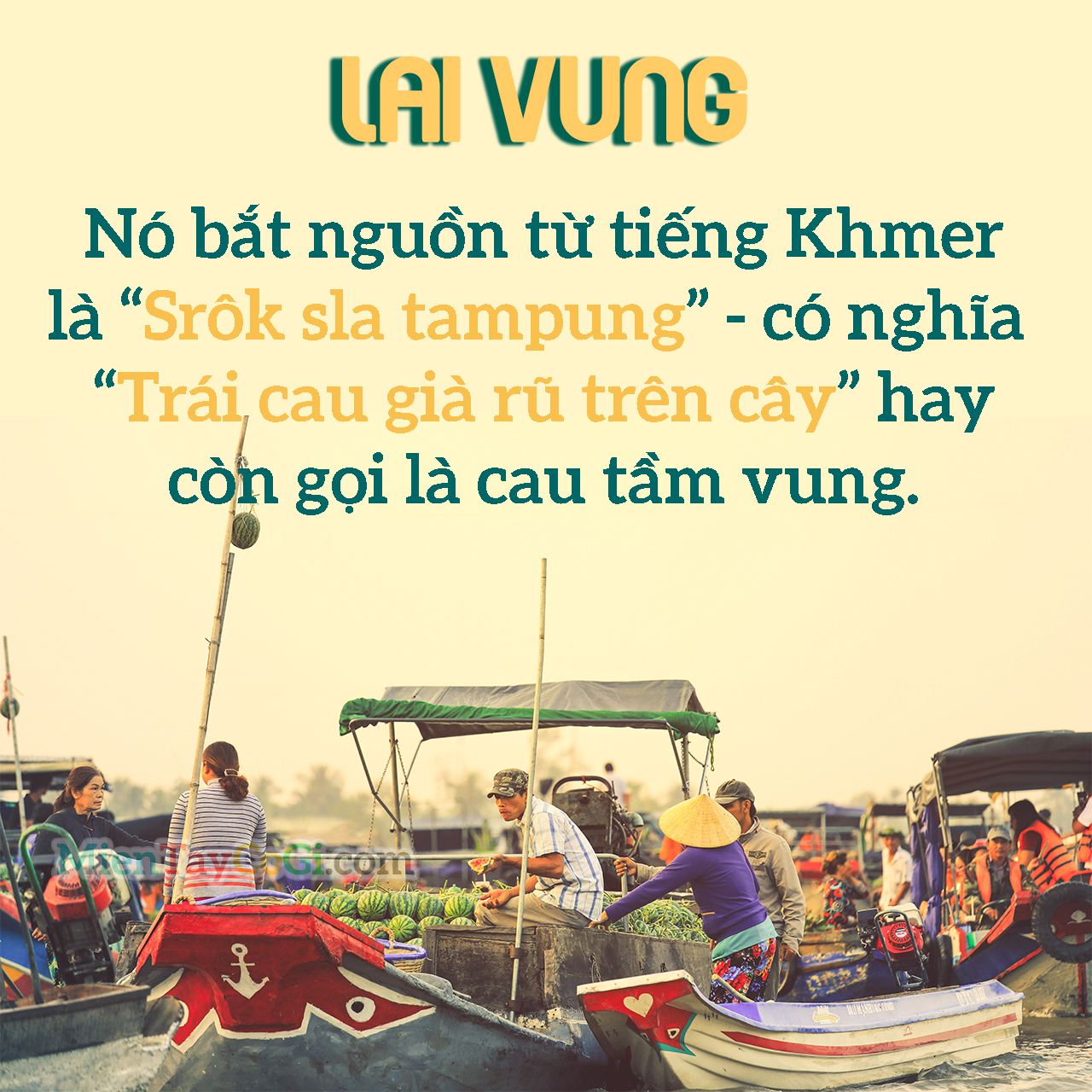 Ý nghĩa của địa danh Lai Vung là gì