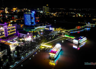 Hình ảnh Cần Thơ về đêm | Bến Ninh Kiều lung linh | Chợ đêm lộng lẫy Cần Thơ về đêm nhìn từ trên cao