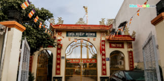 Chùa Hiệp Minh Cần Thơ | Đàn Tiên Cái Khế | Lạ lẫm ngôi chùa cầu Tiên Cổng tam quan chùa Hiệp Minh Cần Thơ