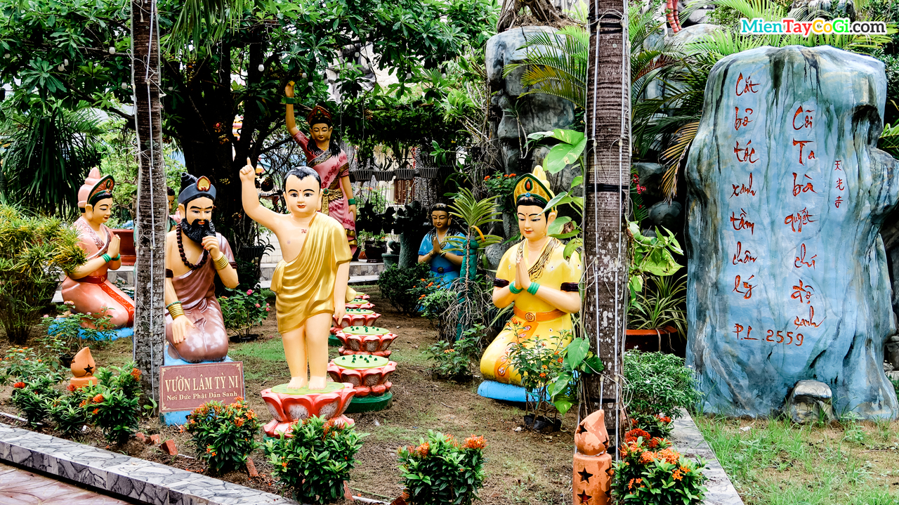 Mô phỏng vườn Lâm Tì Ni ở chùa Thiên Quang Cần Thơ