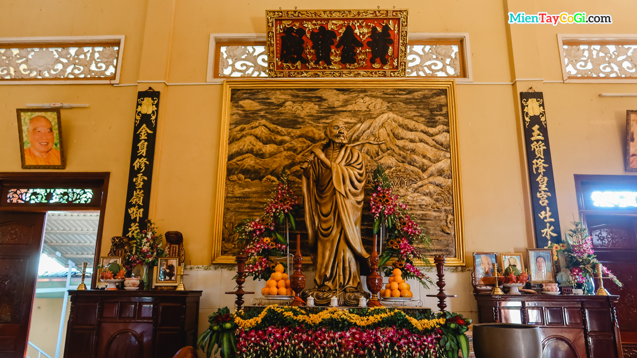 Nơi thờ tổ sư Đạt Ma sau Đại Hùng Bửu Điện chùa Phước An