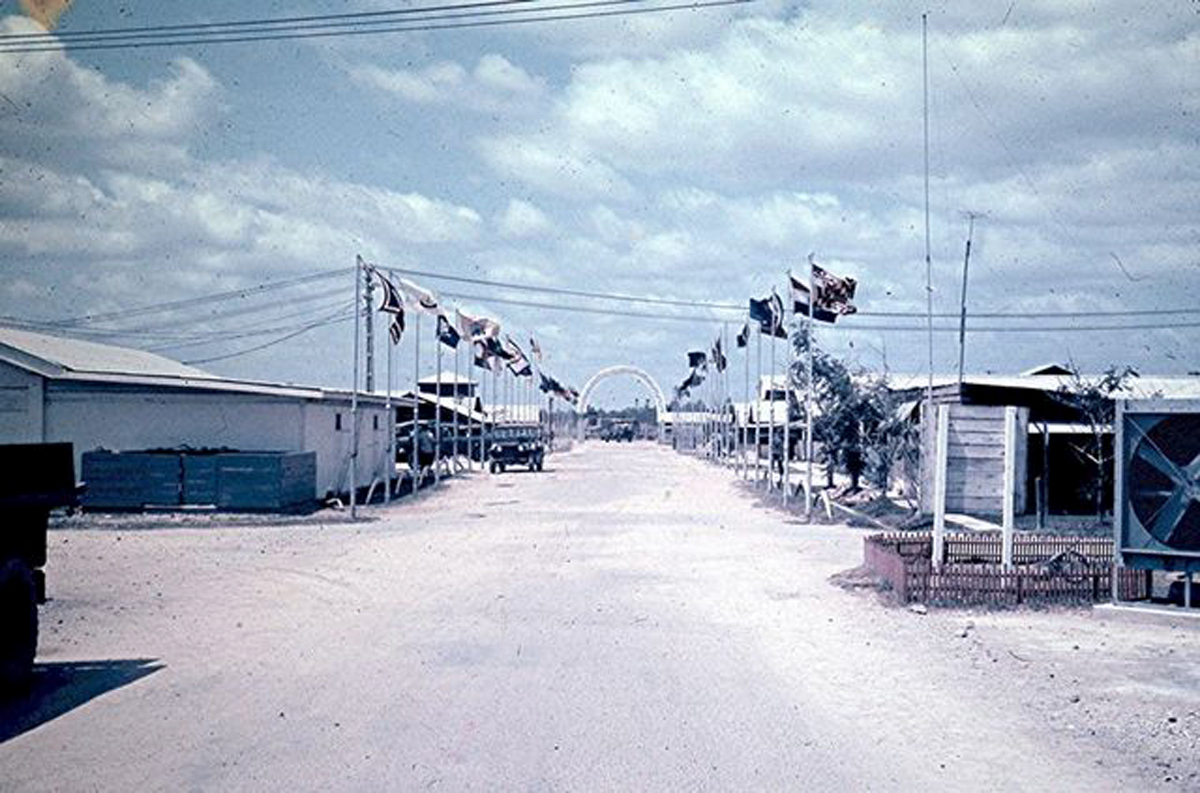 Đường vào phi trường Vĩnh Long năm 1965 - 1971 | Photo by Bruce Hill