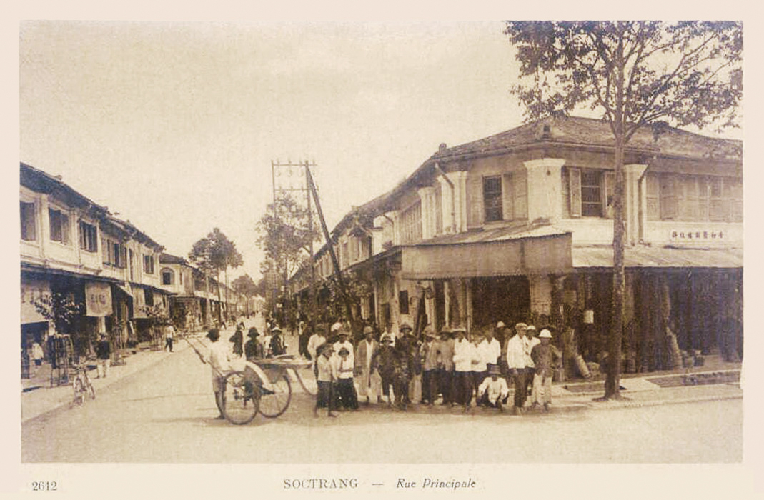 Con đường chính ở Sóc Trăng năm 1949 (Nay là đường Hai Bà Trưng)