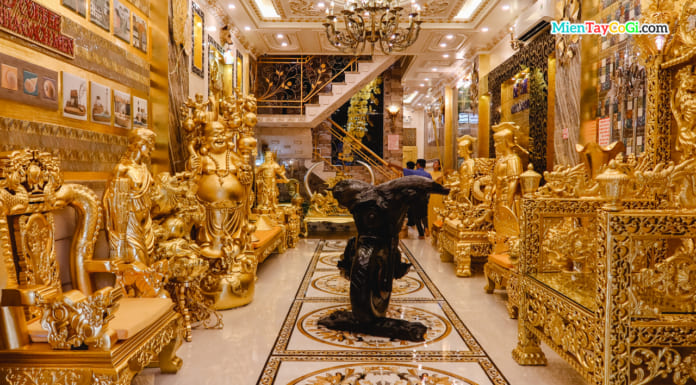 Ngôi Nhà Dát Vàng Cần Thơ | Quán Cà Phê Zone 7 siêu khủng Tầng trệt ngôi nhà dát vàng Cần Thơ